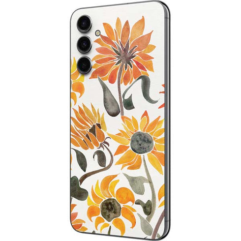 Cat Coq Yellow Sunflower Galaxy A14 5G Skin